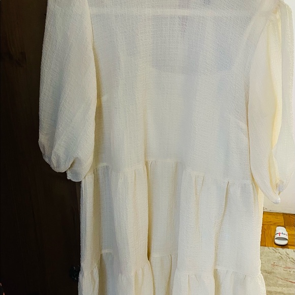 Perfect summer white dress size S 💖 - Picture 3 of 5
